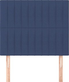 vidaXL Κεφαλάρι Μπλε 100x5x118/128 εκ. Ύφασμα