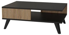 Τραπέζι σαλονιού Flipter  μελαμίνης oak-μαύρο 83x54x34εκ