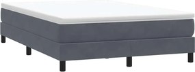 vidaXL Box Spring Κρεβάτι χωρίς στρώμα Σκούρο γκρι 140x220cm Βελούδινο