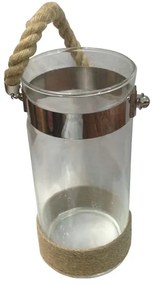 Κηροπήγιο Γυάλινο-Σχοινί 12x26cm Etoile CM-804