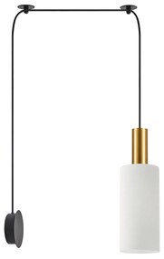 Φωτιστικό Τοίχου - Απλίκα SE21-GM-4-NM1W-GL3 ADEPT TUBE Gold Matt Wall Lamp White Glass+ - Γυαλί - 77-8834