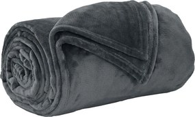 vidaXL Κουβέρτα Σκούρο Γκρι 220 x 240 cm Μαλλί