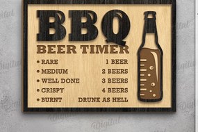 Intra απο ξύλο plywood 3mm-4mm πάχος BBQ Timer Sign . Γκριλ Δίασταση 30x20 cm INTRAFABR-122961058