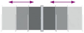 vidaXL Σκίαστρο Πλαϊνό Συρόμενο Ανθρακί 200 x 600 εκ.