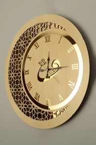 Stewehome ρολόι τοίχου από ξύλο 48x48 cm