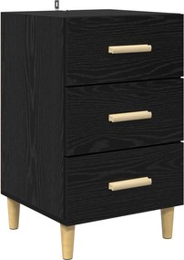 vidaXL Κομοδίνο Μαύρη Οξυά 40 x 40 x 66 εκ. Επεξεργασμένο Ξύλο