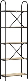 vidaXL Ράφι Βιβλίων 5 επιπέδων 60 x 30 x 183 εκ Επεξεργασμένο ξύλο