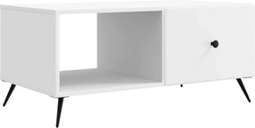 vidaXL Τραπεζάκι σαλονιού Λευκό 90 x 50 x 40 cm Επεξεργασμένο Ξύλο
