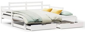 vidaXL Καναπές Κρεβάτι Συρόμενος Χωρίς Στρώμα 90x190 εκ. &amp; Συρτάρια