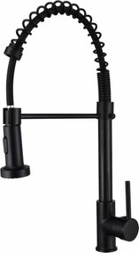 Μπαταρία βρύσης κουζίνας με επεκτεινόμενη κεφαλή - Black - 802356
