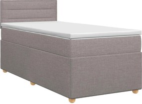 vidaXL Κρεβάτι box spring με στρώμα Taupe 80 x 200 cm Ύφασμα