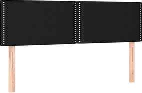 vidaXL Κρεβάτι Boxspring με Στρώμα Μαύρο 140x200 εκ. Υφασμάτινο