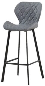 Σκαμπό Martin 43.1358 46,5Χ48,5Χ73/79/105cm Grey Metal, Fabric