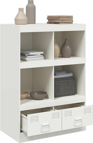 vidaXL Ραφιέρα Λευκή 67x39x95 εκ. από Ατσάλι