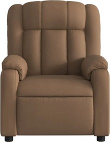 vidaXL Πολυθρόνα Μασάζ Ανακλινόμενη Καφέ Υφασμάτινη