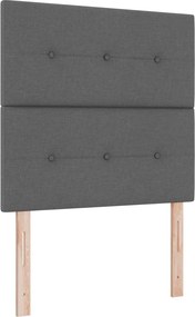 vidaXL Κρεβάτι box spring με στρώμα Σκούρο Γκρι 120 x 200 cm Ύφασμα