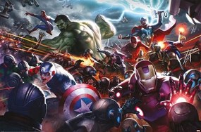 Αφίσα Marvel FUture Fight - Heroes Assault, (91.5 x 61 cm)