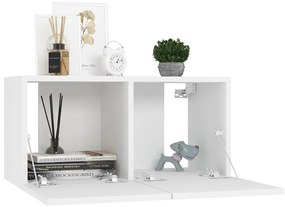 vidaXL Έπιπλα Τηλεόρασης Σετ 7 Τεμαχίων Λευκό από Επεξ. Ξύλο