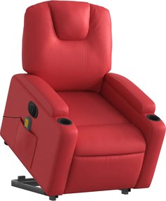 vidaXL Πολυθρόνα Μασάζ Ηλεκ.Ανακλινόμενη με Ανύψωση απόΣυνθετικό Δέρμα