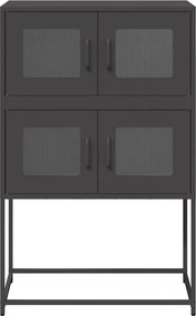 vidaXL Highboard Μαύρο 68x39x107 cm Ατσάλι