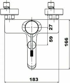 Orabella Terra Brushed Gold 10193 - Μπαταρία λουτρού