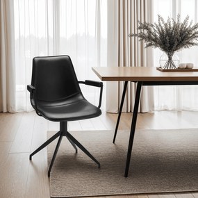 Isabel Dining Chair with Armrests Black