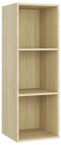 vidaXL Έπιπλα Τηλεόρασης 3 τεμ. Sonoma Δρυς 107x35x37 εκ. Μοριοσανίδα