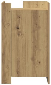 vidaXL Μπουφές Μασίφ Δρυ 45x35x75 εκ Επεξεργασμένο Ξύλο