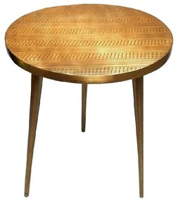 Τραπεζάκι Σαλονιού Βοηθητικό DUG213 40,6x40,6x53,2cm Gold Espiel Aluminium