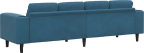 vidaXL Καναπές σαλονιού Μπλε 250 x 77 x 76 εκ.