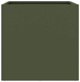 Ζαρντινιέρα Λαδί 49x47x46 εκ. από Χάλυβα Ψυχρής Έλασης - Πράσινο