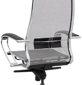 Καρέκλα γραφείου εργονομική Samurai-2 Megapap με ύφασμα Mesh σε γκρι - μαύρο 70x71x123/138εκ. - Ύφασμα - GP008-0027