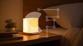 Intra Συλλεκτικό Ξύλινο Παζλ Plywood 4mm - Κομοδίνο με Ξύλινο Φωτιστικό και Βιβλίο Σε Ξύλινο Κουτί - Διαστάσεις Puzzle: 10x10 cm – 25 κομμάτια