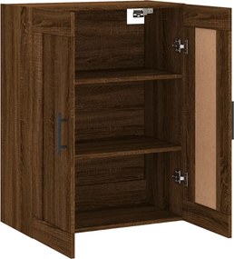 vidaXL Ντουλάπι Τοίχου Καφέ Δρυς 69,5 x 34 x 90 εκ. από Επεξεργ. Ξύλο