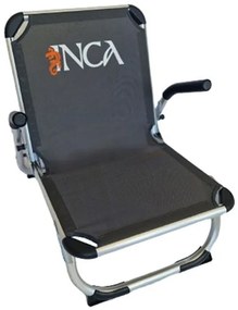 Καρέκλα Παραλίας Αλουμινίου INCA Textilene 2x1 Γκρι KING SIZE 58x63x62cm
