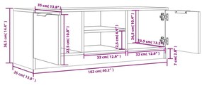 ΈΠΙΠΛΟ ΤΗΛΕΟΡΑΣΗΣ ΜΑΥΡΟ 102X35X36,5 ΕΚ. ΕΠΕΞΕΡΓΑΣΜΕΝΟ ΞΥΛΟ 811512