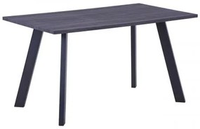 BAXTER τραπέζι Grey Walnut/Βαφή Μαύρη 140x80x75cm ΕΜ817,2