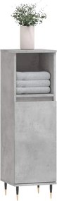 vidaXL Ντουλάπι Μπάνιου Γκρι Σκυροδέματος 30x30x100 εκ. Επεξ. Ξύλο