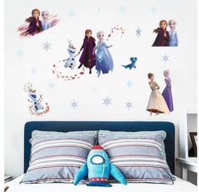 Παιδικό Αυτοκόλλητο Τοίχου Frozen Έλσα Όλαφ Άννα Disney PA14271-N Μπλε-PA14271-N-Μπλε PA14271-N