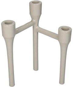 Κηροπήγιο ArteLibre Μπεζ Αλουμίνιο 14x14x23cm