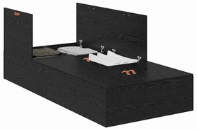 vidaXL Σκελετός Κρεβατιού Μαύρη δρυς 200 x 100 x 31.5 εκ.