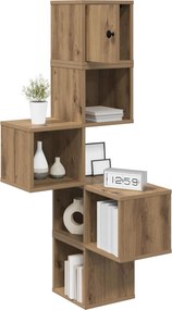 vidaXL Ράφι Γωνίας Τοίχου Artisan Δρυς 48 x 48 x 120 εκ.