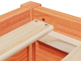vidaXL Σκελετός Κρεβατιού Χωρίς Στρώμα Καφέ 140x200 Μασίφ Ξύλο Πεύκου