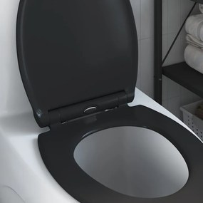 vidaXL Κάθισμα τουαλέτας γρήγορης απελευθέρωσης Μαύρο