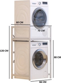 Ντουλάπι Πλυντηρίου Λευκό CLEZUDE 70x60x116