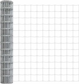 vidaXL Τεντώτο με στήριγμα Ασημί 1,2 x 25 m Ατσάλι