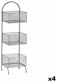 Ράφια Ασημί Μέταλλο 20 x 99 x 32,5 cm (4 Μονάδες)