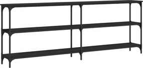 vidaXL Τραπέζι Κονσόλα Μαύρο 200x29x75 εκ. Επεξεργασμένο Ξύλο