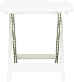 vidaXL Τραπέζι Κήπου Πτυσσόμενο Λευκό 79 x 72 x 70 εκ. Πλαστικό