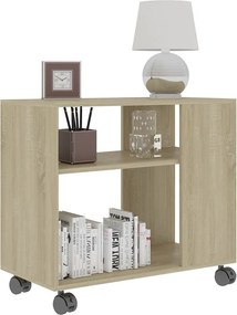 vidaXL Τραπέζι Βοηθητικό Sonoma Δρυς 70x35x60,5 εκ. Επεξεργασμένο Ξύλο